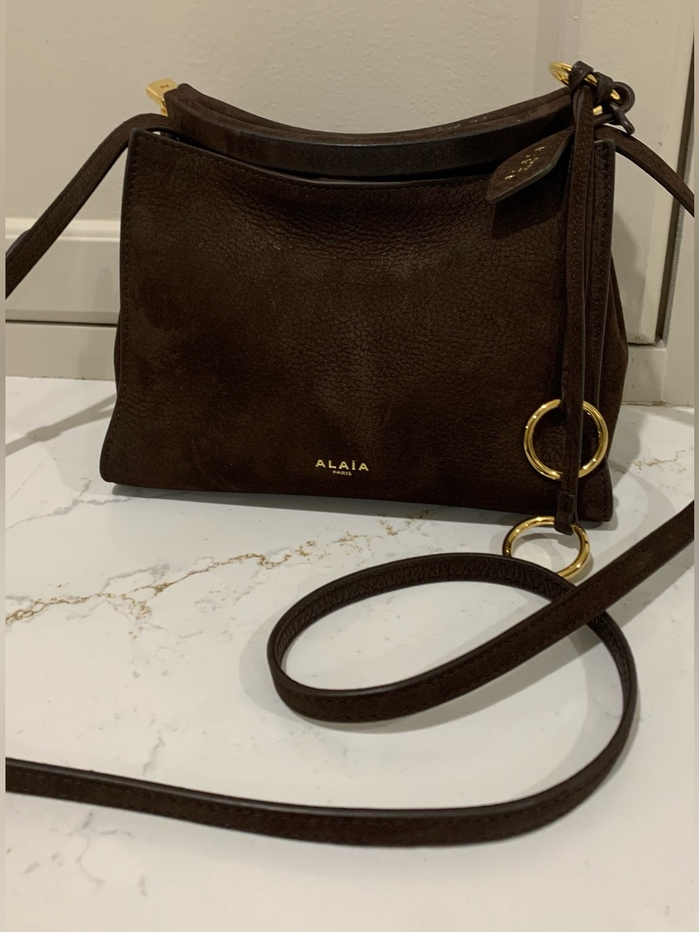 Alaia Le Click Small suede shoulder bag Crossbody Bag - Elegant Women's Shoulder